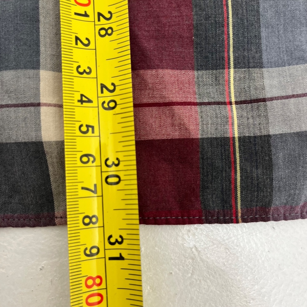 The Ely Plains Men's Western Shirt in size L features a red and gray plaid patte - Picture 7 of 8